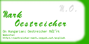 mark oestreicher business card